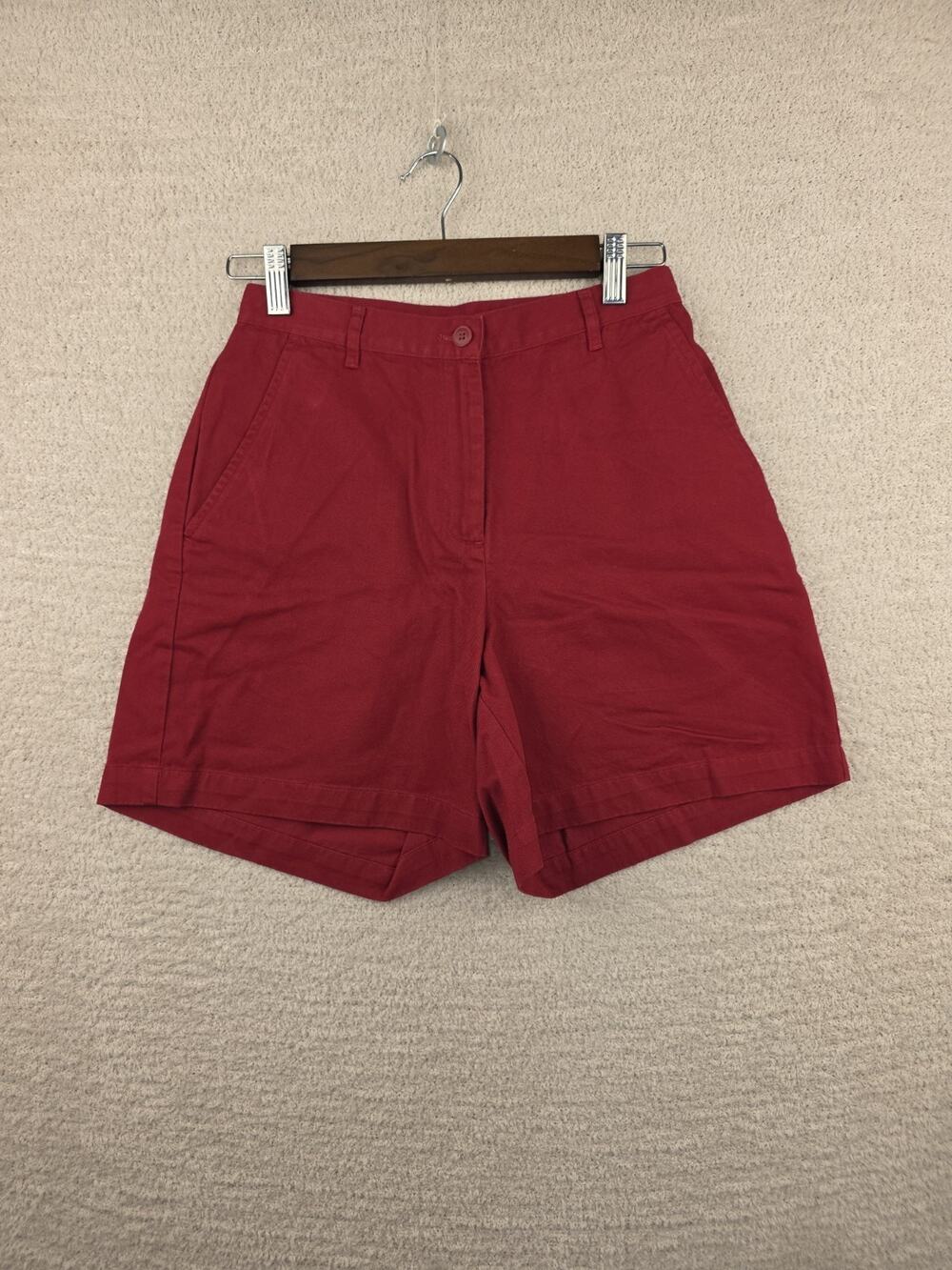 Casual Corner Annex Petite Red Cotton Casual Shorts Size 4 NWT